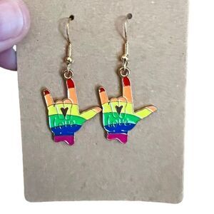 Pride in the Name of Love French Hook Earrings New on Card